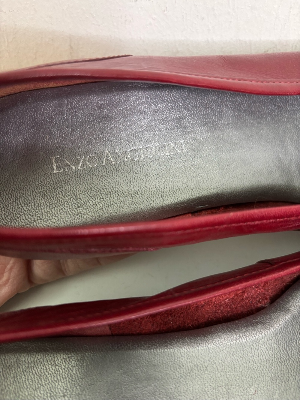Enzo Angiolini Burgundy Leather Slip-On Loafers 9.5 - Picture 8 of 10